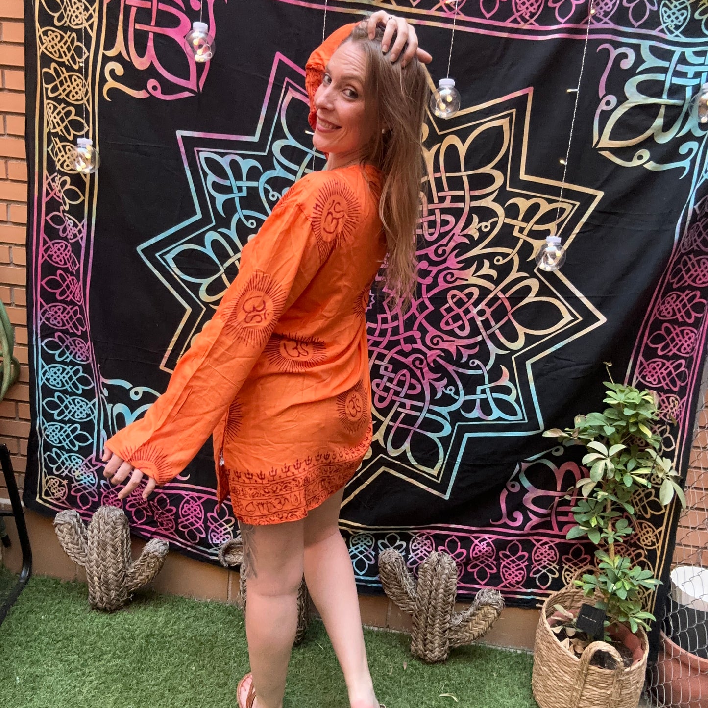 Túnica Bohemia Naranja- Espíritu libre y estilo artesanal