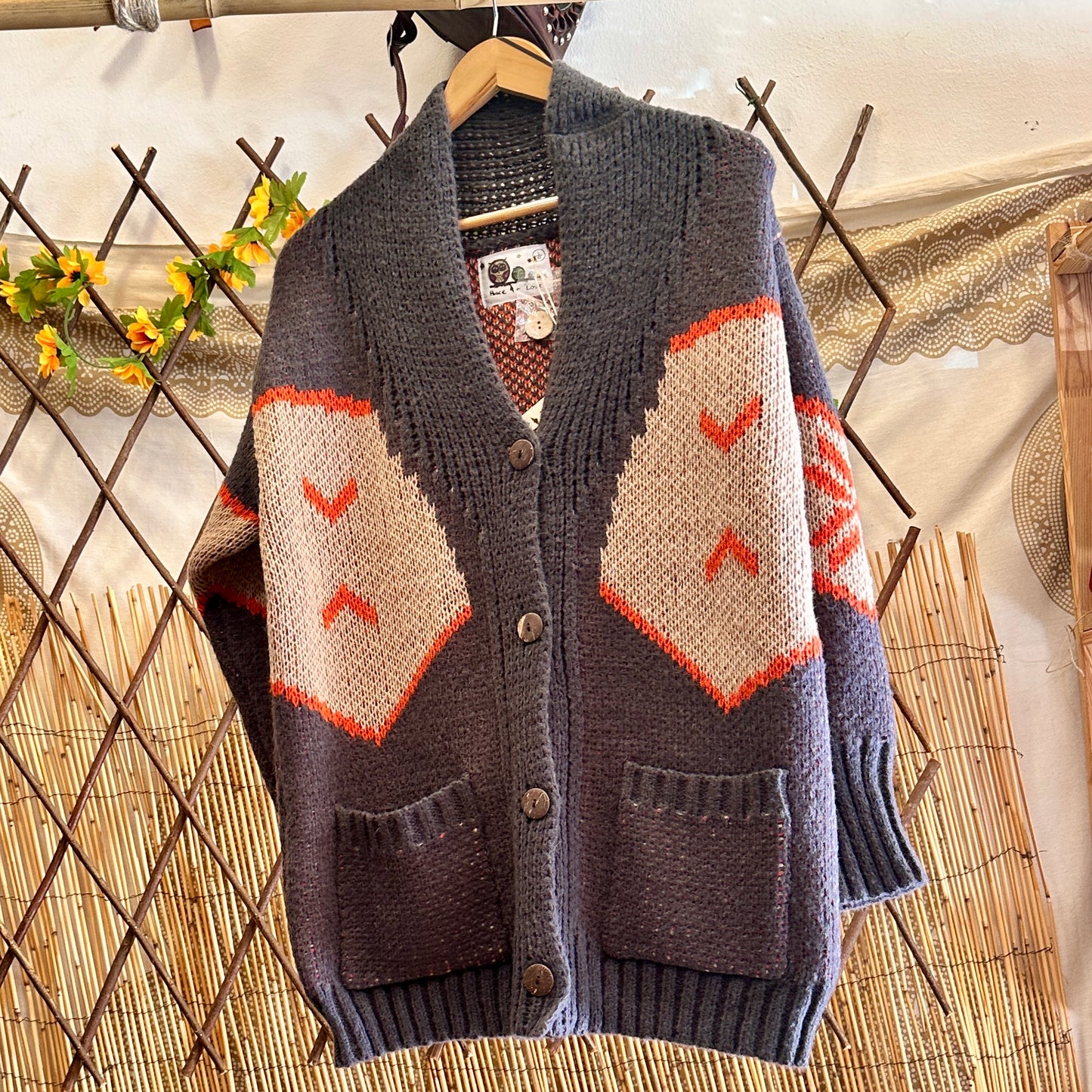Chaqueta punto Boho