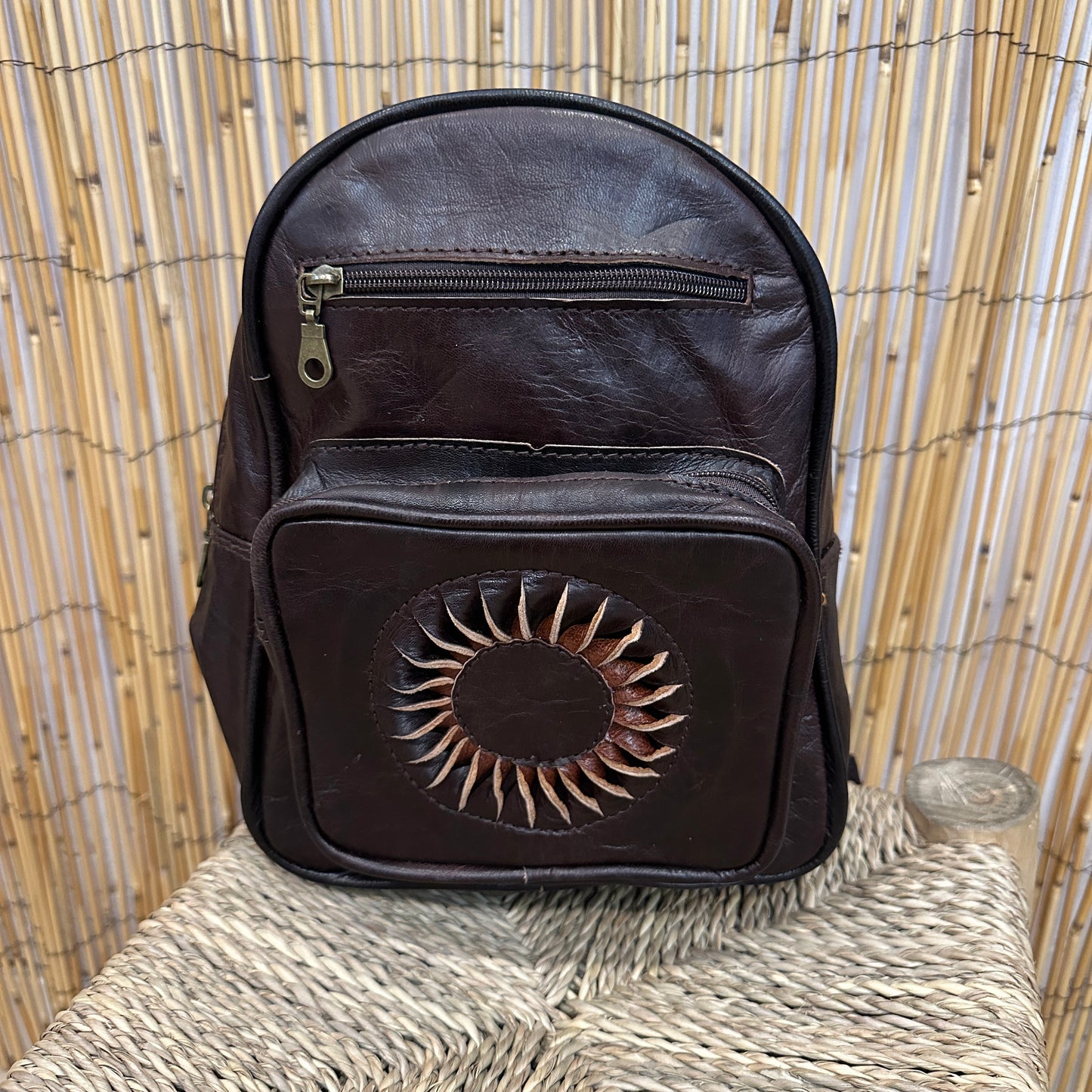 Mochila cuero Sol pequeña