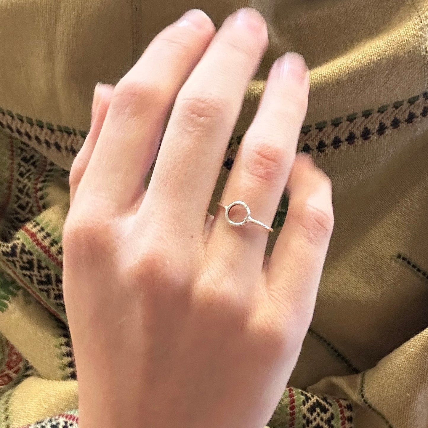 Anillo plata círculo