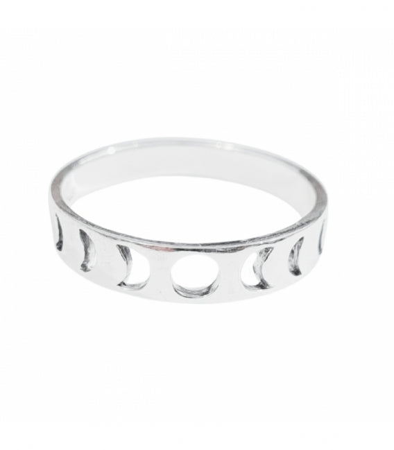 Anillo plata Fases de la Luna Calado