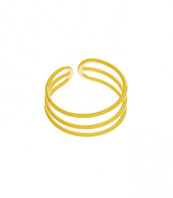 Anillo plata pie ( baño de oro )