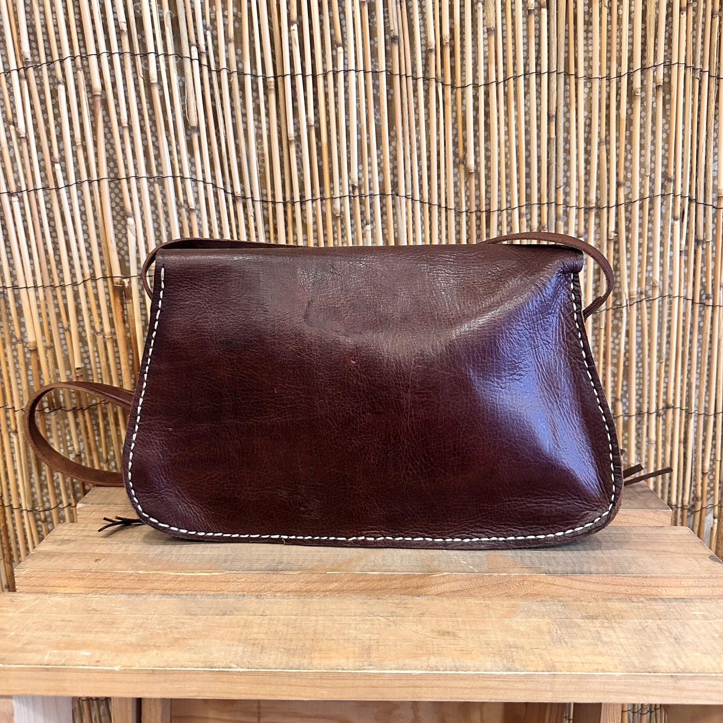Bolso cuero trenzado Raíz
