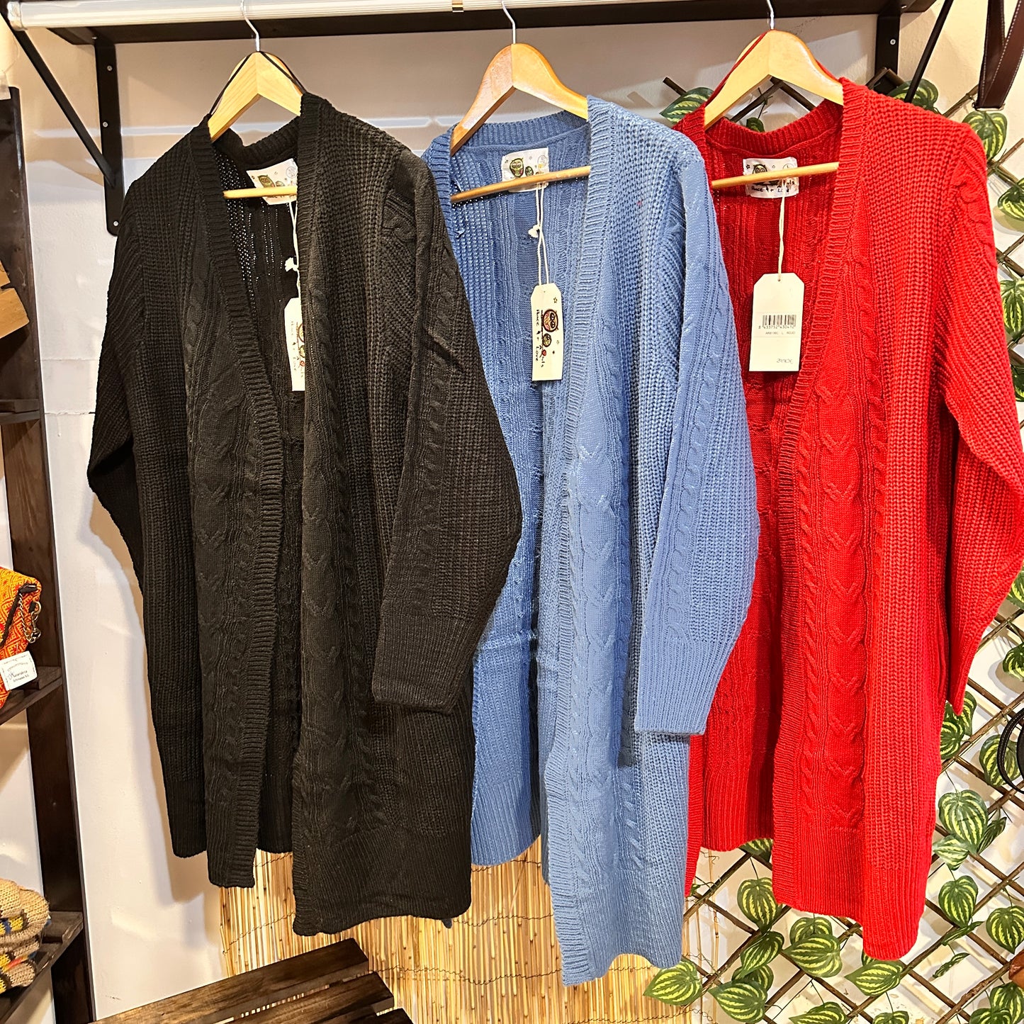 Chaqueta punto Boho lavanda