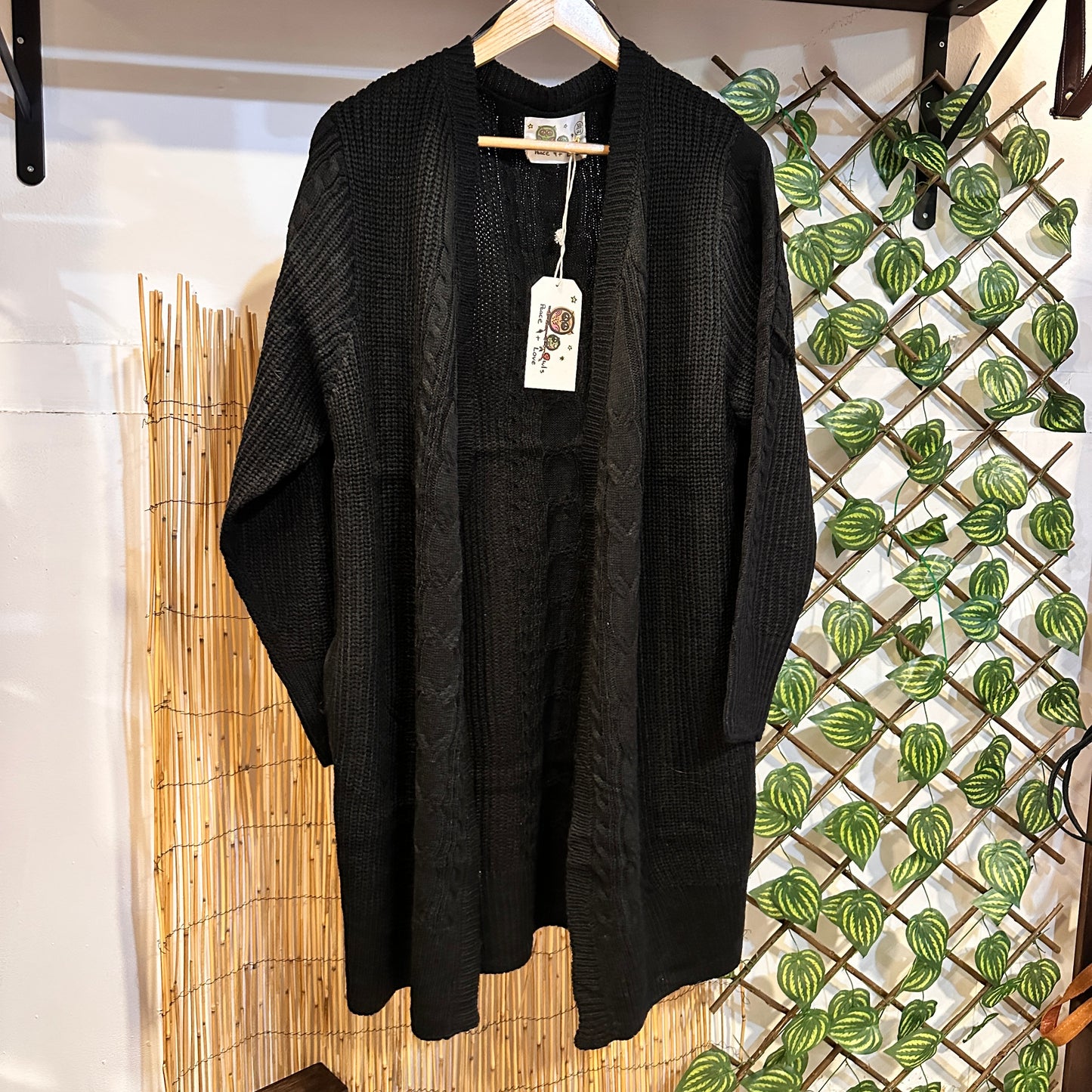 Chaqueta punto Boho lavanda