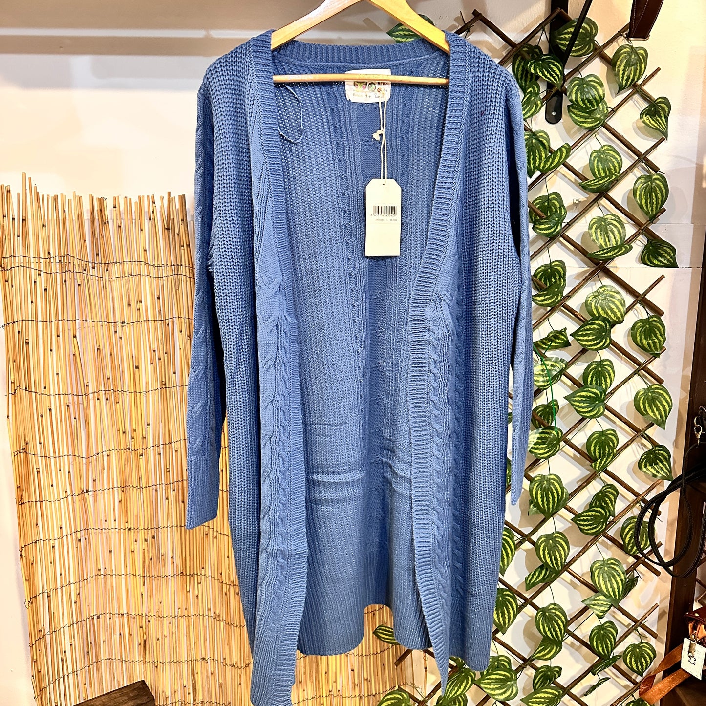 Chaqueta punto Boho lavanda